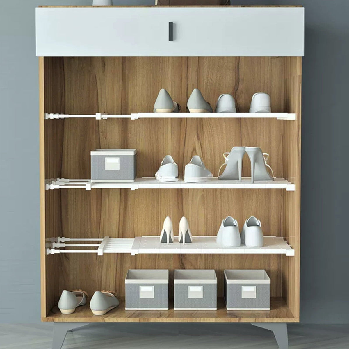 Adjustable Tension Shelf, 11.4-18.1 in