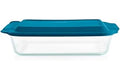 Pyrex Deep 9x13-Inch Glass Baking Dish with Lid, Deep Casserole Dish, Glass Food Container, Oven, Freezer and Microwave Safe