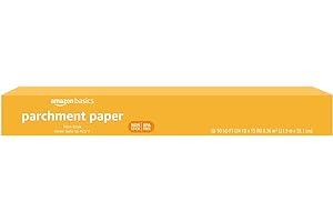 Basics Non-Stick Parchment Paper for Baking, Cooking, Oven Safe, 15 inches, 90 Sq Ft Roll, 1 Pack