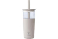 REDUCE Aspen 20 oz Vacuum Insulated Glass Tumbler with Lid & Extra Wide Straw - Keeps Drinks Cold for 12 Hrs - Ideal for Iced