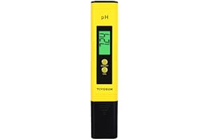 VIVOSUN Digital pH Meter, 0.01pH High Accuracy Pen Type pH Tester for Hydroponics, Household Drinking, Pool and Aquarium, Yel