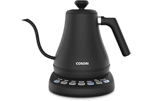 Cosori Electric Gooseneck Kettle with 5 Temperature Control Presets, Pour Over Kettle for Coffee & Tea, Hot Water Boiler, 100
