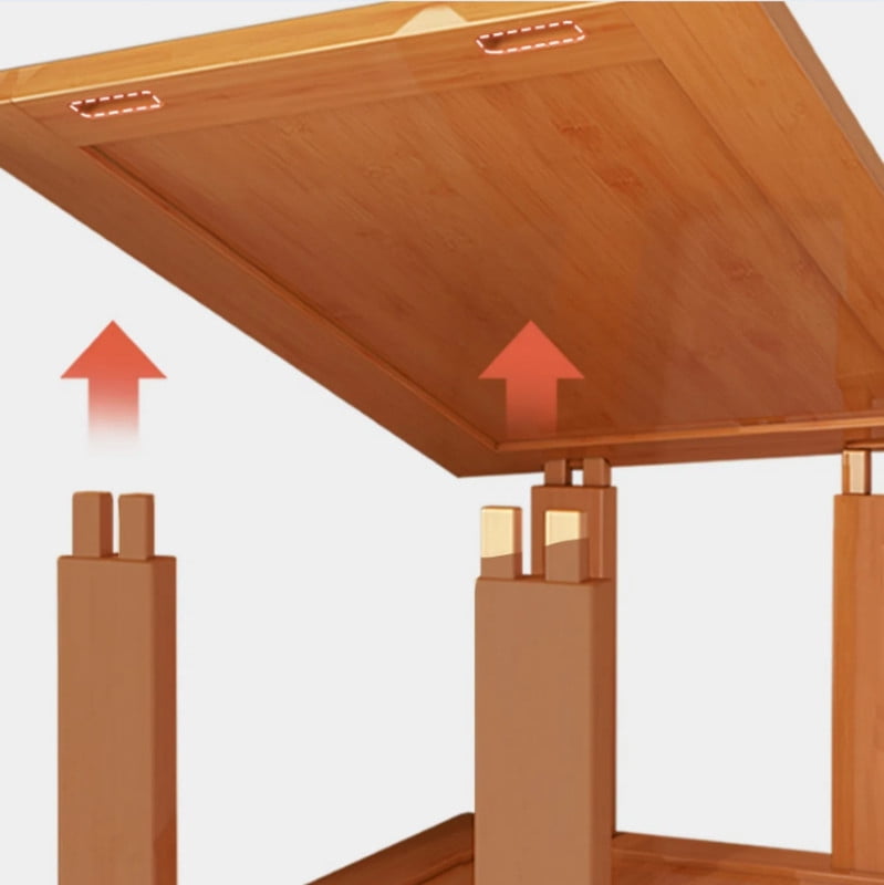 6-Tier Vertical Bamboo Shoe Rack, Narrow