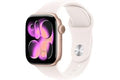 Apple Watch Series 11 [GPS 42mm] Smartwatch with Rose Gold Aluminum Case with Light Blush Sport Band - S/M. Sleep Score, Fitn