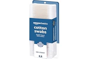 Basics Double-Tipped Cotton Swabs for Personal Hygiene and Baby Care, Cotton, Versatile, Baby Safe, 500 Count
