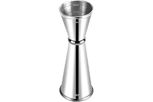 Briout Jigger for Bartending, Double Cocktail Jigger Japanese Premium 304 Stainless Steel Jigger 2 OZ 1 OZ with Measurements