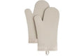 KITCHENAID Ribbed Soft Silicone Oven Mitt 2-Pack Set, 7.5"x13", Milkshake - 2
