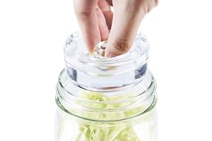 4-Pack of Fermentation Glass Weights with Easy Grip Handle for Wide Mouth Mason Jars - 7