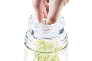 4-Pack of Fermentation Glass Weights with Easy Grip Handle for Wide Mouth Mason Jars - 5