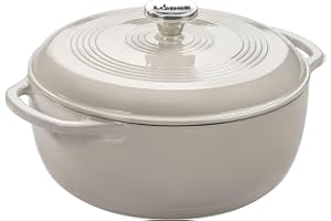 Lodge Essential Enamel Cast Iron Dutch Oven 6 Quarts - Perfect for Bread Baking, Braising, Marinating & Slow Cooking, Feature