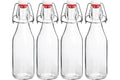 JOBVERT Swing Top Bottles,8.5oz 4 Pack Flip Top Glass Bottle with Airtight Grolsch Closures, Reusable for Kombucha, Beer, Col