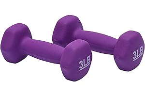 Basics Neoprene Dumbbell Hand Weights for Exercise and Muscle Toning