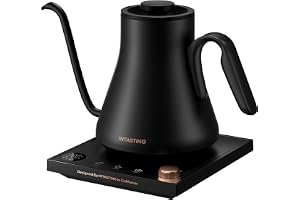 INTASTING Electric Kettle, Gooseneck Electric Kettle, ±1℉ Precise Temperature Control, Stainless Steel Interior, Quick Heatin