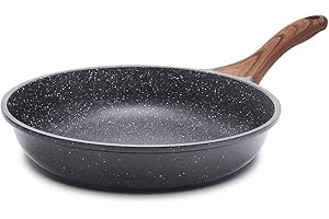 SENSARTE Nonstick Frying Pan Skillet, Swiss Granite Coating Omelette Pan, Healthy Stone Cookware Chef's Pan, PFOA Free (9.5 I