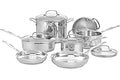 Cuisinart Chef’s Classic 11-Piece Stainless Steel Pots and Pans Set, Cookware Set Compatible with Induction, Electric, Gas Co