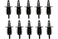 Hawaiian Shaved Ice Syrup Precise Control Bottle Pourers, 10-Pack | Professional Pour Spouts, For Snow Cone & Drink Flavors