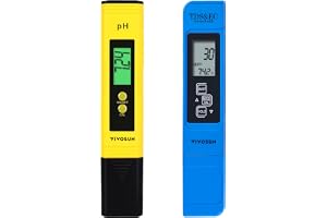 VIVOSUN Digital pH and TDS Meter Kits, 0.01pH High Accuracy Pen Type pH Meter ± 2% Readout Accuracy 3-in-1 TDS EC Temperature