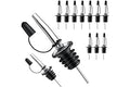 Pafusen 12 Pack Liquor Pour Spout With Dust Caps - Bottle Pourers for Alcohol, Olive Oil - Speed Pourers, Bar Bartender Acces