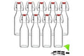 ZEBEIYU Swing Top Glass Bottles 8 oz with Airtight Lids for Home Brewing, Kombucha, Kefir, Vanilla Extract, Beer, Oil, Vinega