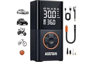 AstroAI L7 Tire Inflator Portable Air Compressor,150 PSI Cordless Mini Air Bike Auto Shut-Off Pump with Digital Display Press