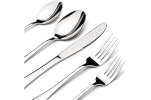 Silverware Set for 8, 40 Piece Heavy Duty Stainless Steel Flatware Utensils Cutlery Set Including Steak Knife Fork and Spoon