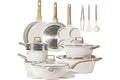 CAROTE 21pcs Pots and Pans Set, Nonstick Cookware Sets, Induction Cookware Kitchen Set Non Stick Cooking Set w/Frying Pans &