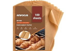 Parchment Paper Sheets, 9x13 In Non-Stick Precut Baking Parchment for Baking, Grilling, Air Fryer, Steaming, and More (Unblea