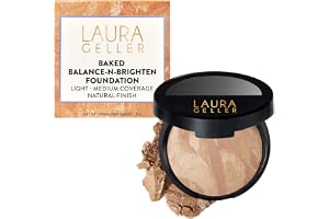 LAURA GELLER NEW YORK Award-Winning Baked Balance-n-Brighten Color Correcting Powder Foundation – Handmade in Italy – Buildab
