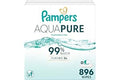 Pampers Aqua Pure Baby Wipes, 99% Water, Fragrance Free, Unscented, Water Based, Multi-Use, 896 Wipes Total (16X Flip-Top Pac