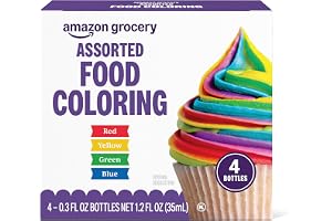 Grocery, Assorted Food Coloring, Contains Red, Blue, Green, Yellow Bottles, 1.2 Fl Oz