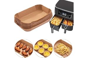 Ecfvtp Air Fryer Disposable Paper Liner, 100PCS Food Grade Parchment Liners for Ninja DZ201, Air Fryer Accessories Baking Pap