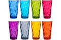 US Acrylic Optix Plastic Reusable Drinking Glasses (Set of 8) 20oz Water Cups in Jewel Tone Colors | BPA-Free Tumblers, Made