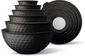 COOK WITH COLOR Mixing Bowls with Lids - 12 Piece Plastic Nesting Bowls Set includes 6 Prep Bowls and 6 Lids, Microwave Safe