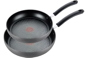T-fal Ultimate Hard Anodized Nonstick Fry Pan Set 2 Piece, 10, 12 Inch, Oven Broiler Safe 400F, Cookware, Pots and Pans Set N