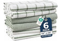 LANE LINEN Cotton Kitchen Towels Set, 6-Pack – Absorbent, Quick-Drying Dish Towels, 18" x 28", Premium Hand and Tea Towels
