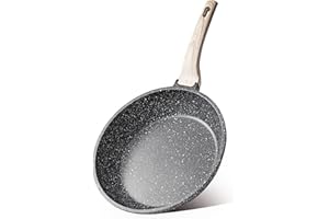 CAROTE Nonstick Frying Pan Skillet,Non Stick Granite Fry Pan Egg Pan Omelet Pans, Stone Cookware Chef's Pan, PFOA Free,Induct - 6