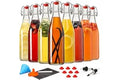 8 Set 16 OZ Swing Top Glass Bottles - Flip Top Beer Brewing Bottles with Stopper for Fermentation, Kombucha, Mead Kefir, Vani