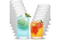 Moretoes Hobnail Drinking Glasses Set of 12, 12 Oz Highball Glasses & 10 Oz Cocktail Glasses, Clear Embossed Boho Glass Cups
