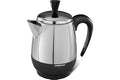 Farberware Electric Coffee Percolator, FCP240, Stainless Steel Basket, Automatic Keep Warm, No-Drip Spout, 4 Cup, Black/Silve