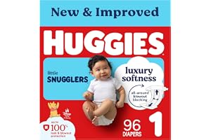 Huggies Size 1 Diapers, Little Snugglers Baby Diapers, Size 1 (8-14 lbs), 96 Count, Packaging May Vary
