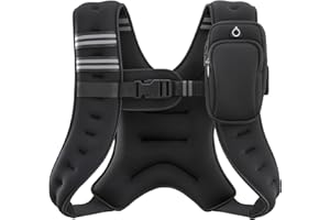 ZELUS Weighted Vest, 6lb/8lb/12lb/16lb/20lb/25lb/30lb Weight Vest with Reflective Stripe for Workout, Strength Training, Runn