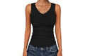 ANRABESS Tank Tops for Women V Neck Ribbed Knit Slim Fitted Sleeveless Basic Tee Tanks Casual Summer Clothes 2026