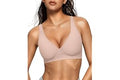 OEAK Womens Deep V Bras Wireless Comfortable Bra Supportive No Underwire Bras Tshirt Push Up Bralettes Plunge Seamless Bra