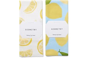 GEOMETRY Tea Towels – Spring & Summer Collection – Quick-Dry, Ultra-Absorbent, Reusable Microfiber Kitchen Towels for Drying