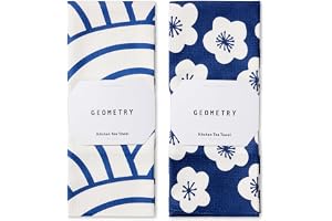 GEOMETRY Kitchen Tea Towels - Quick Dry Microfiber Dish Towels for Kitchen Every Bloom, 18" x 30" 2 Pack