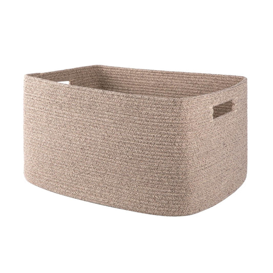 Large Cotton Rope Laundry Basket, Rectangular