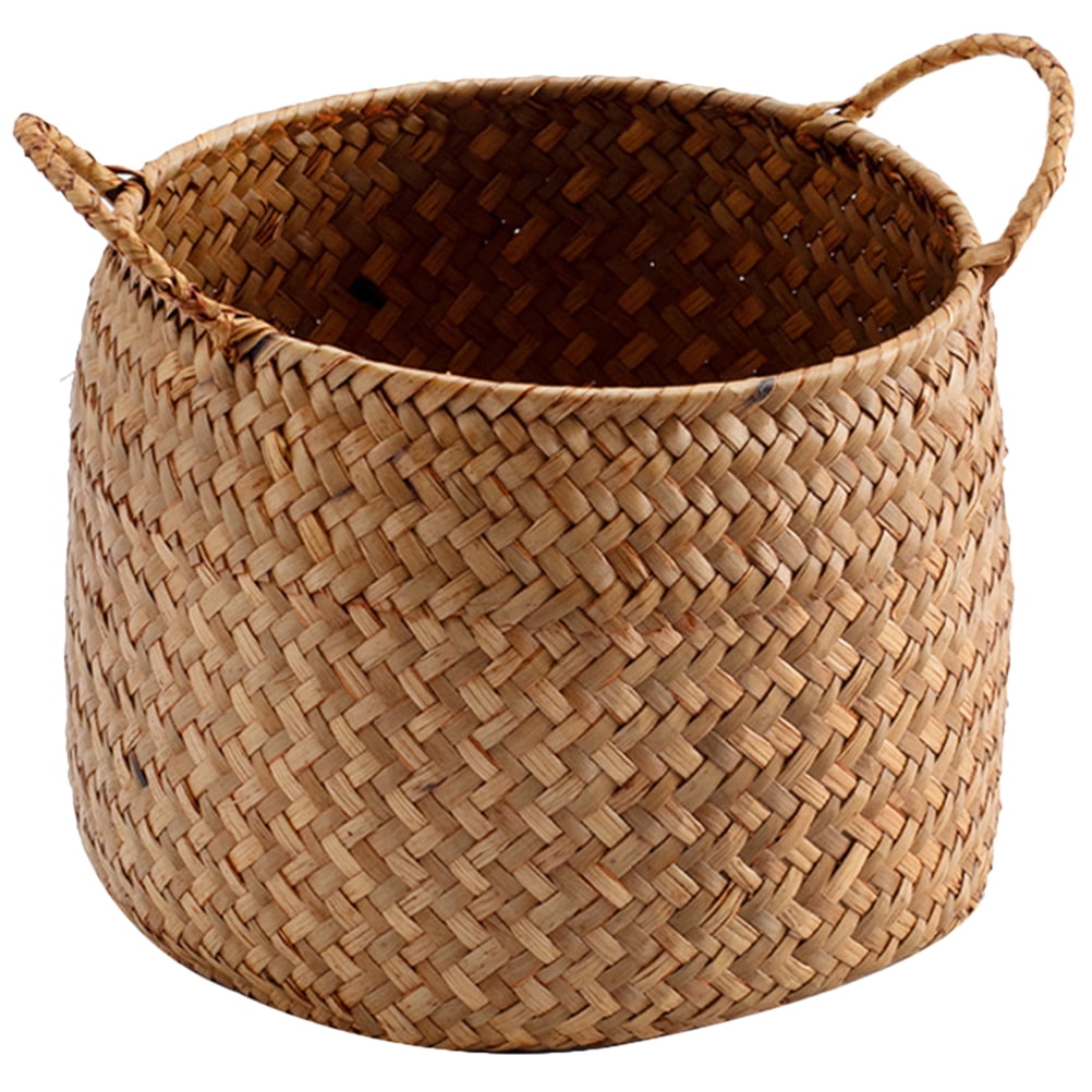 Woven Plant Pot Basket, Rustic Natural