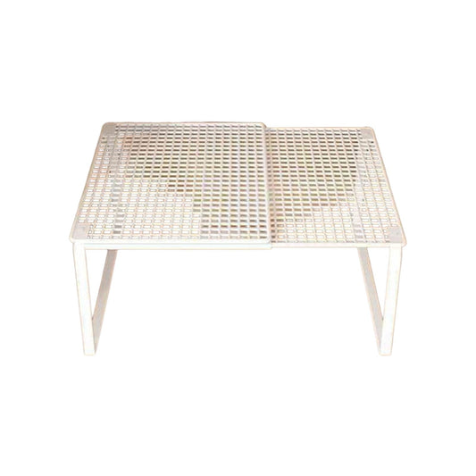 Stackable Metal Shelf Rack, 15 in, White
