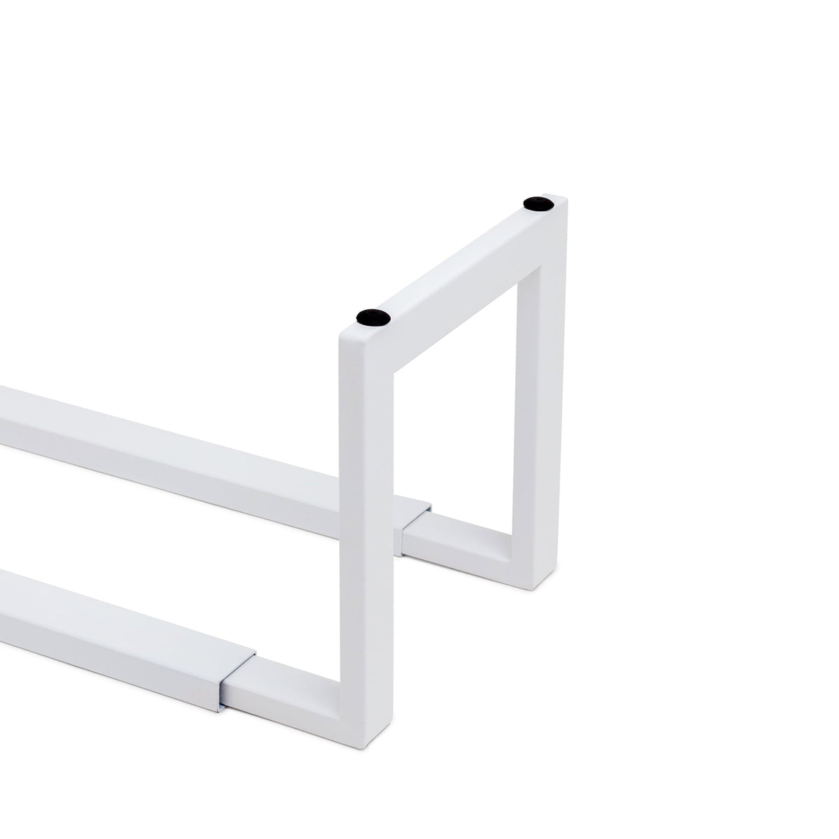 Expandable Steel Shoe Rack, 2-Tier, Matte White