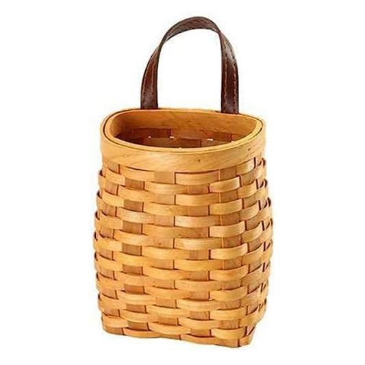 Wall-Hanging Woven Bamboo Basket